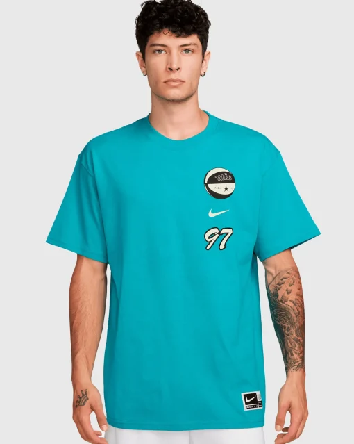 Nike T-shirt da basket M90 Nero Uomo