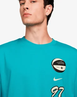 Nike T-shirt da basket M90 Nero Uomo