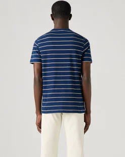 Original Housemark T-Shirt a Strisce Blu Uomo