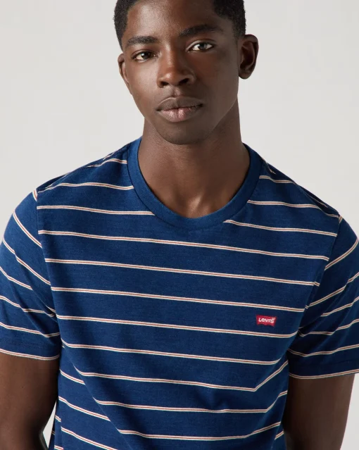 Original Housemark T-Shirt a Strisce Blu Uomo