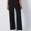 Pantalone 5 Tasche ad Orlo Dritto Script Nero Donna