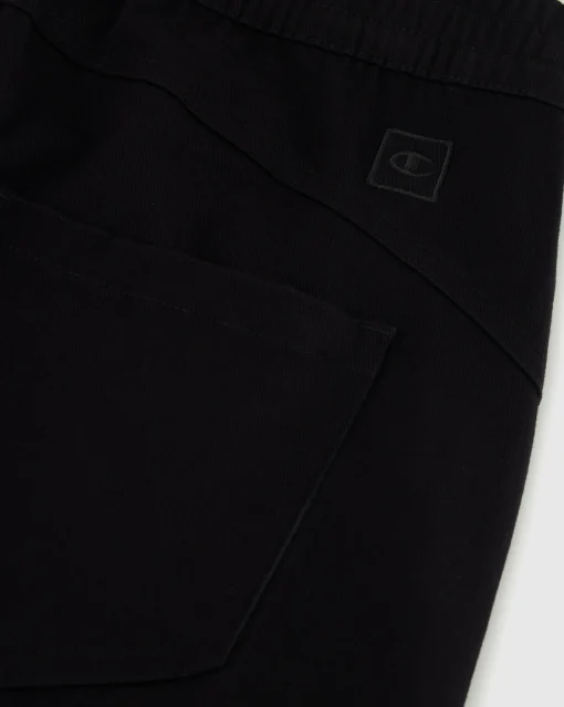 Pantalone 5 Tasche ad Orlo Dritto Script Nero Donna