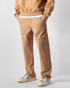 Pantaloni a gamba dritta lavaggio vintage Marrone Uomo