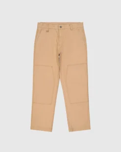 Pantaloni a gamba dritta lavaggio vintage Marrone Uomo