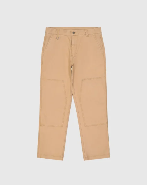 Pantaloni a gamba dritta lavaggio vintage Marrone Uomo