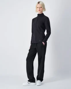 Pantaloni a Gamba Larga C-Tech Nero Donna
