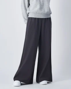 Pantaloni a Gamba Larga Nero Donna