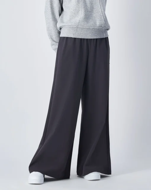 Pantaloni a Gamba Larga Nero Donna