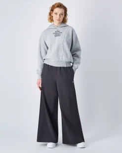 Pantaloni a Gamba Larga Nero Donna