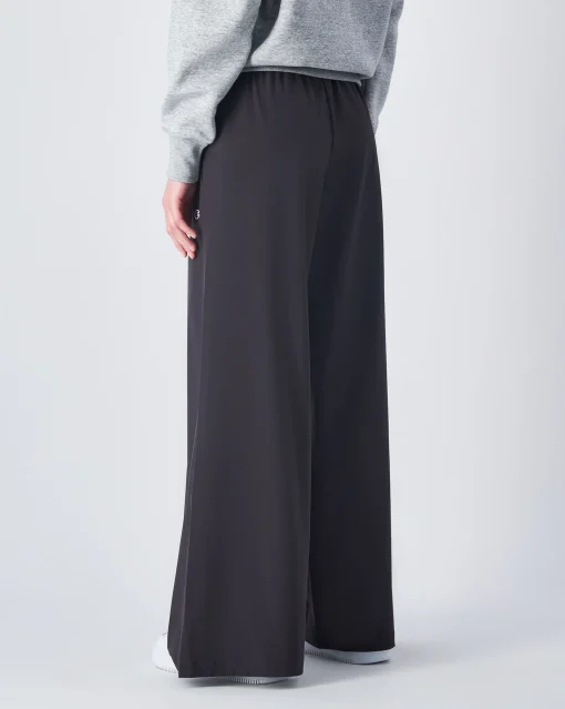 Pantaloni a Gamba Larga Nero Donna
