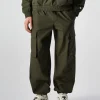 Pantaloni Cargo con Polsino Utility Verde Uomo