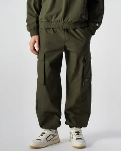 Pantaloni Cargo con Polsino Utility Verde Uomo