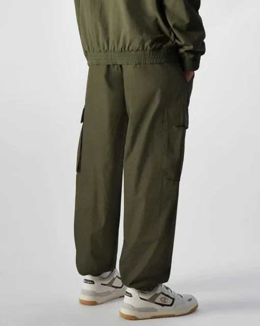 Pantaloni Cargo con Polsino Utility Verde Uomo
