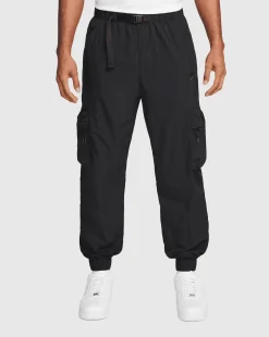 Pantaloni cargo in tessuto Tech Nero Uomo