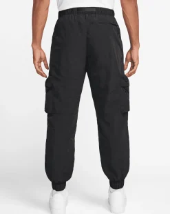 Pantaloni cargo in tessuto Tech Nero Uomo