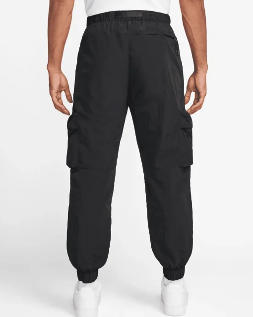 Pantaloni cargo in tessuto Tech Nero Uomo
