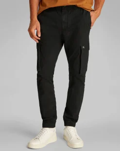 Pantaloni cargo ripstop skinny Nero Uomo