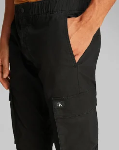 Pantaloni cargo ripstop skinny Nero Uomo