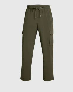Pantaloni Cargo UA Vibe Woven Marine Od Green Verde Uomo