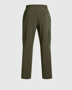Pantaloni Cargo UA Vibe Woven Marine Od Green Verde Uomo