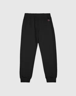 Pantaloni con Polsino a Coste Icons Nero Bambina