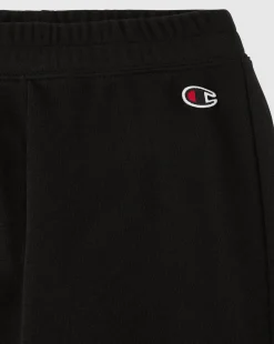 Pantaloni con Polsino a Coste Icons Nero Bambina