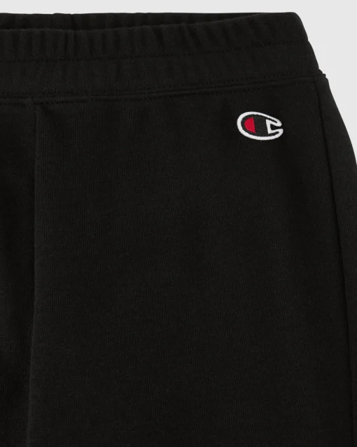 Pantaloni con Polsino a Coste Icons Nero Bambina