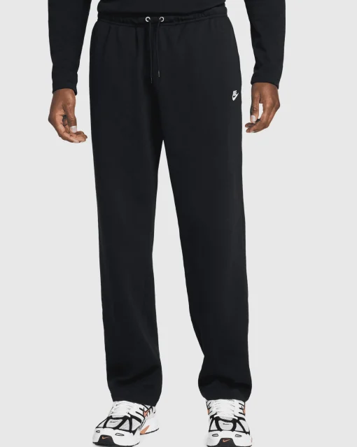 Pantaloni in French Terry con bordo aperto Nero Uomo
