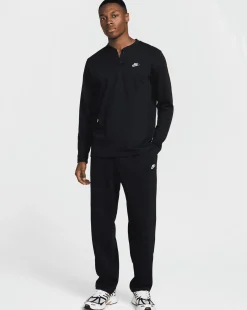 Pantaloni in French Terry con bordo aperto Nero Uomo