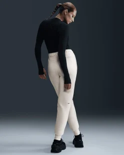 Pantaloni jogger a vita media Tech Fleece Bianco Donna