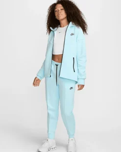 Pantaloni jogger a vita media Tech Fleece Blu Donna
