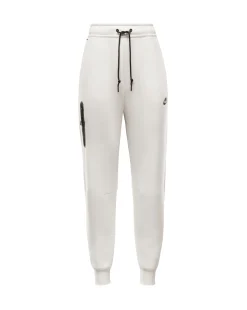 Pantaloni jogger a vita media Tech Fleece Bianco Donna