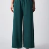 Pantaloni joggers Bandana a gamba ampia Verde Donna