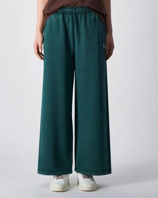 Pantaloni joggers Bandana a gamba ampia Verde Donna