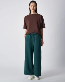Pantaloni joggers Bandana a gamba ampia Verde Donna