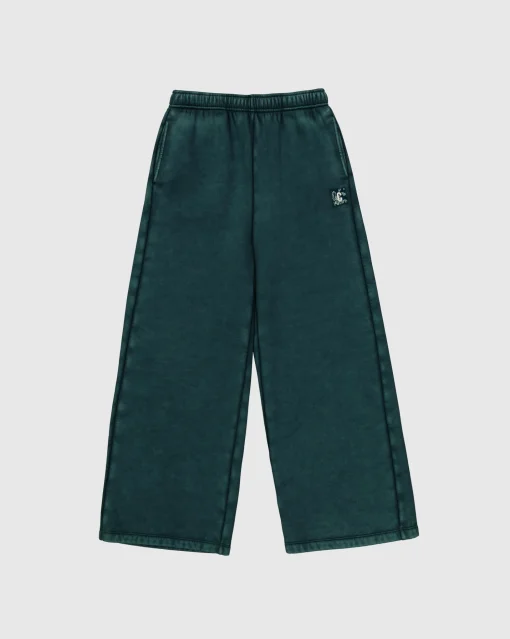 Pantaloni joggers Bandana a gamba ampia Verde Donna