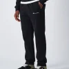 Pantaloni joggers in felpa a gamba dritta Nero Uomo