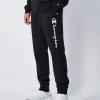 Pantaloni joggers in felpa con logo grande Nero Uomo