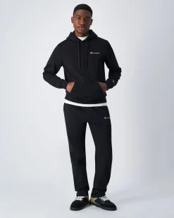 Pantaloni joggers in felpa a gamba dritta Nero Uomo