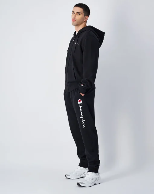 Pantaloni joggers in felpa con logo grande Nero Uomo