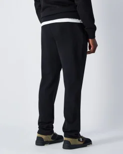 Pantaloni joggers in felpa a gamba dritta Nero Uomo