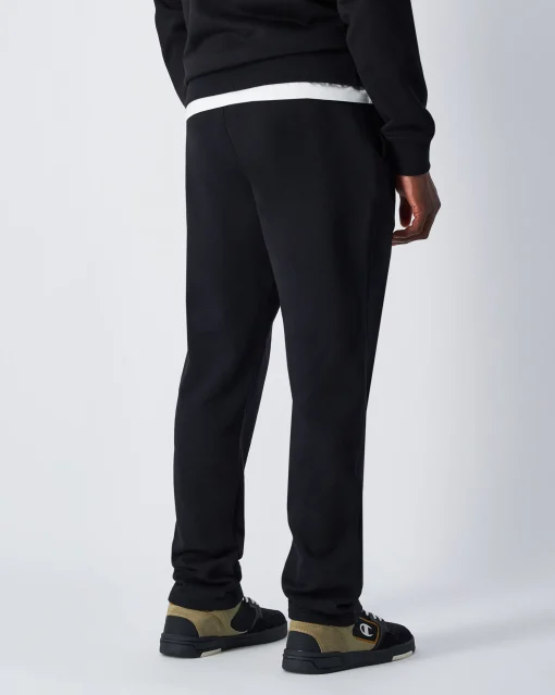 Pantaloni joggers in felpa a gamba dritta Nero Uomo