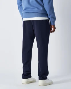Pantaloni joggers in felpa a gamba dritta Blu Uomo
