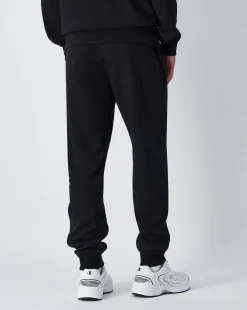 Pantaloni joggers in felpa con logo grande Nero Uomo