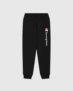 Pantaloni joggers in felpa con logo grande Nero Uomo