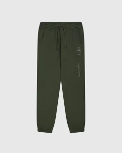 Pantaloni joggers in felpa con logo tono su tono Verde Uomo