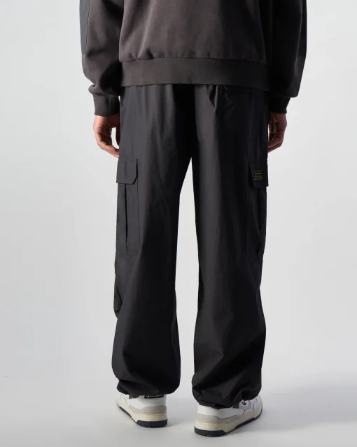 Pantaloni Parachute Cargo Nero Nero Uomo