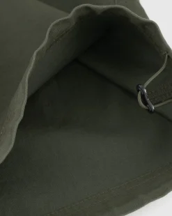 Pantaloni Parachute Cargo Con Tasconi Verde Donna