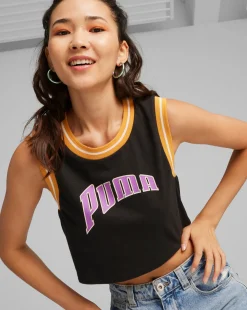 Puma Crop Top Team Nero Donna