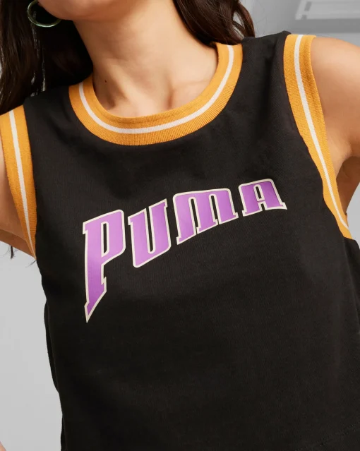 Puma Crop Top Team Nero Donna
